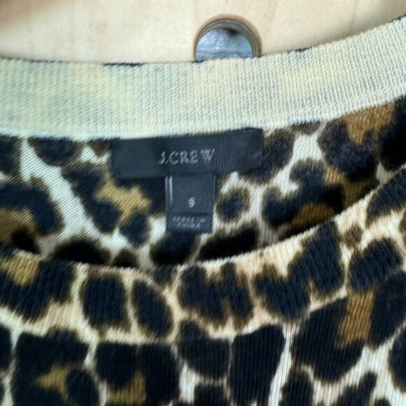 J. Crew Women’s Leopard Tippi Merino Wool Sweater Animal Print F5342 Size Small - Picture 5 of 7